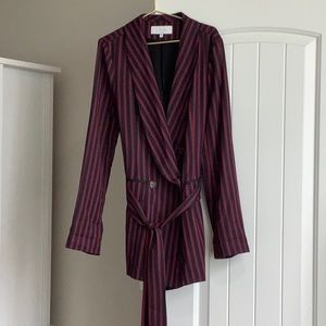Lacademie red and navy striped blazer size xs excellent condition